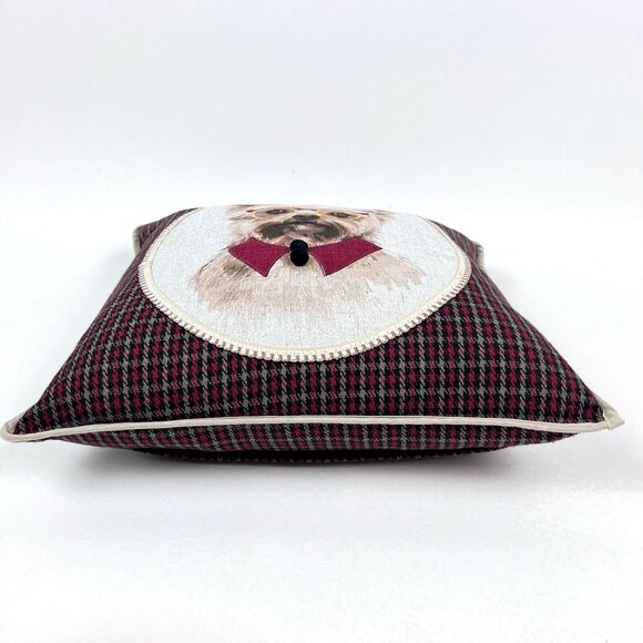 Loving Kindness Westie Winter Holiday Cover & Feather Pillow 19.5" Square - Picture 5 of 11